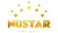 Golden luxe nustar logo on gradient background-Photoroom