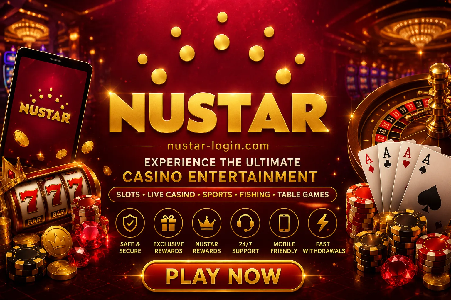 nustar Glamorous casino promotion display